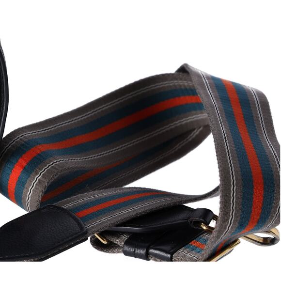 PRADA Vitello Daino Flap Crossbody Bag Black Leather - Picture 5 of 11